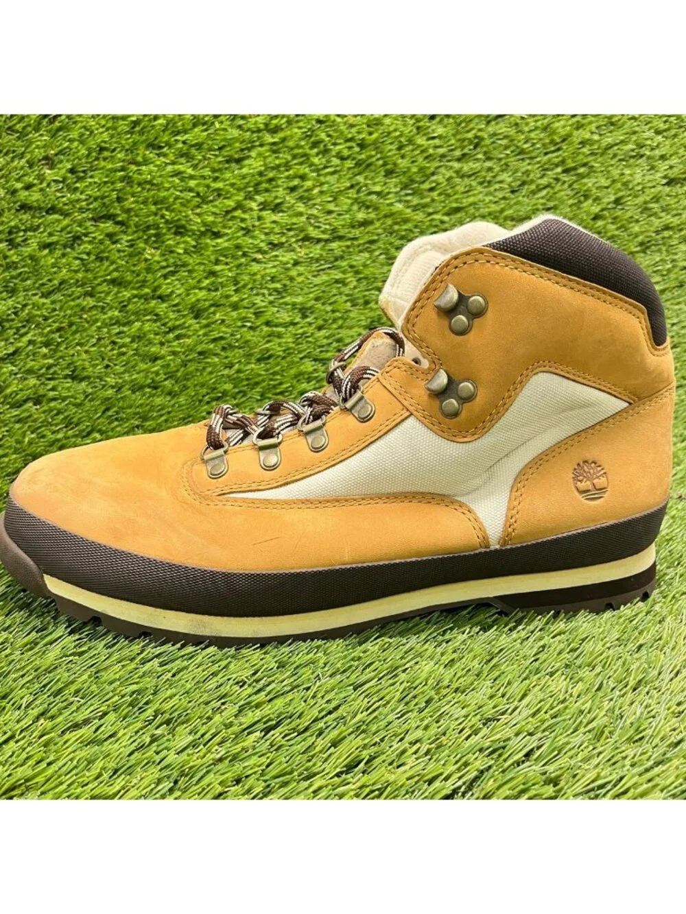 Timberland Euro Hiker Mens Size 13 Brown Leather Outdoor Waterproof Hiking Boots